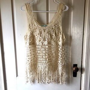 Boho lace tank
